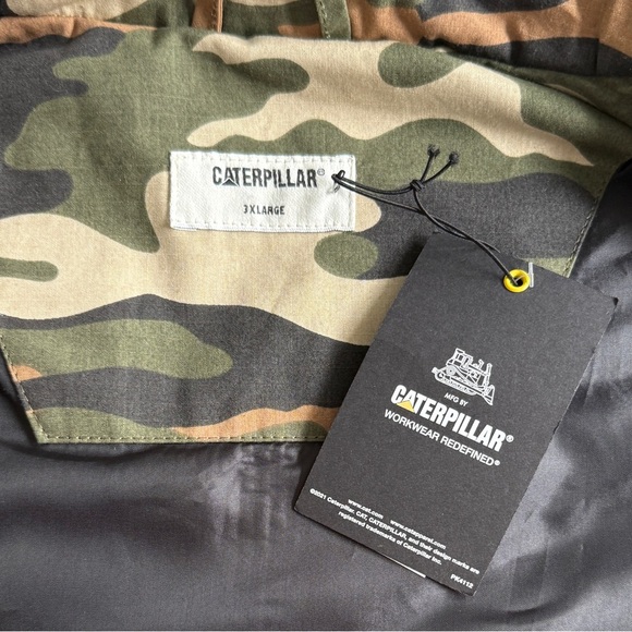 CAT Men’s WWR Ripstop Outdoor Vest In Camouflage 3XL Gorpcore Fishing Camping - Picture 3 of 12